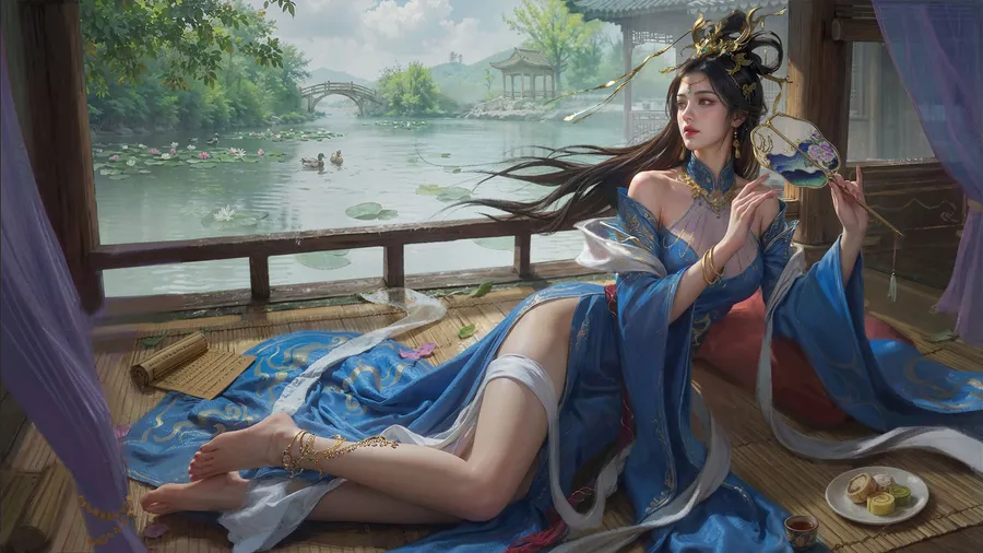 Zhen Ji wielding the Repeating Crossbow